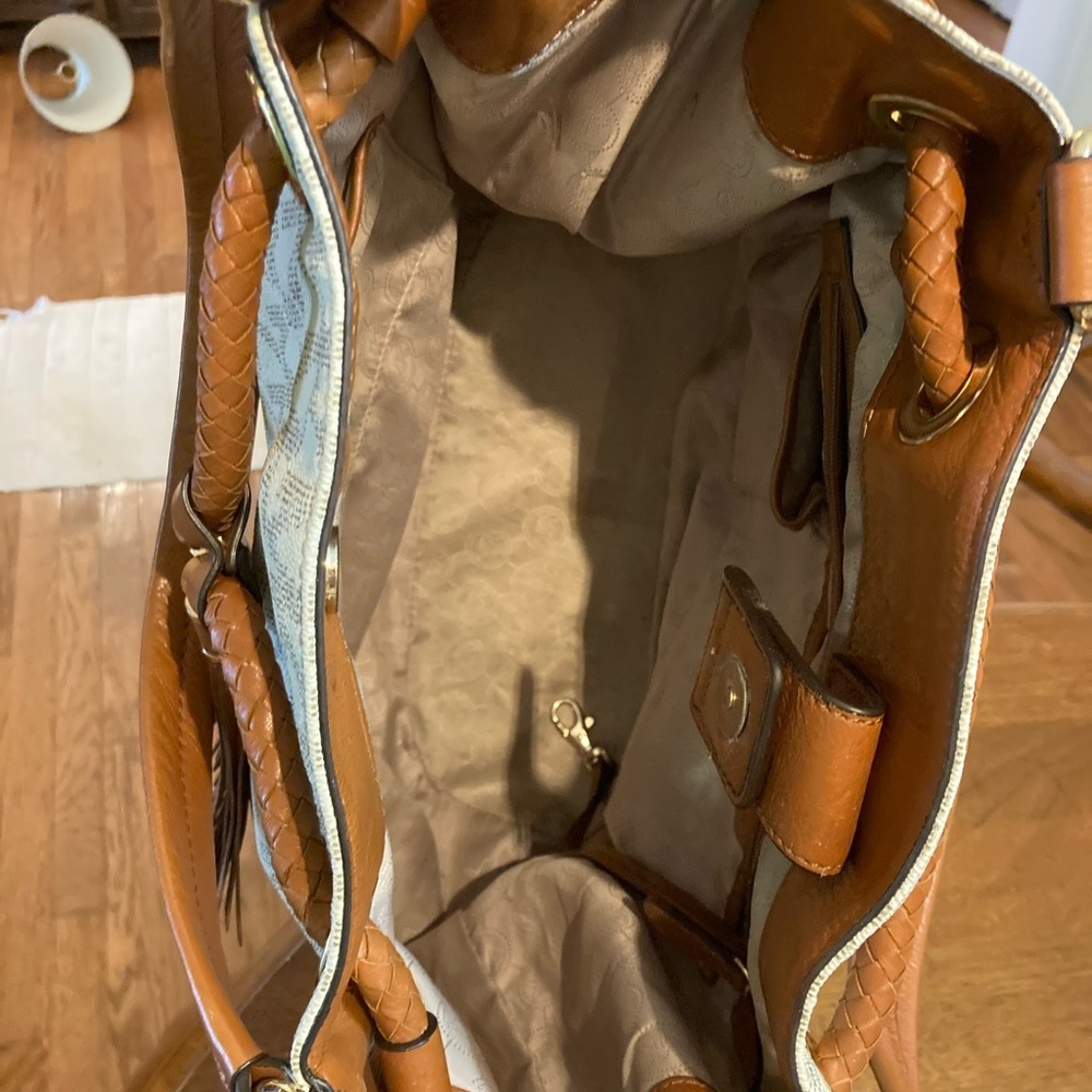 Michael Kors, MK signature drawstring BUCKET BAG SATCHEL TOTE SHOULDERBAG - Picture 15 of 16